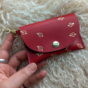 Porte-cartes de crédit personnalisé - Portefeuille en cuir - Cadeau personnalisé - Bronzage végétal - Porte-clés de poignet - Cadeau pour maman - Porte-clés monogramme