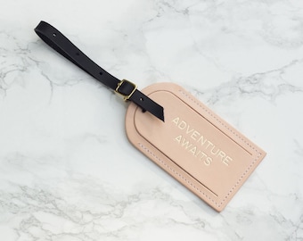 Custom Luggage Tag - Wedding Favor, Personalized Leather, Travel Gifts, Accessories, Monogram Unique Gift, Groomsmen, Bridal Party