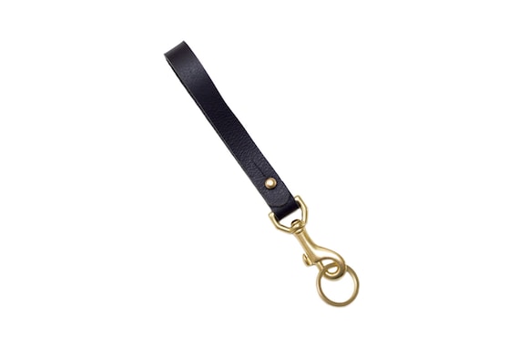 Black Leather Key Lanyard / Keychain / Key Chain / Groomsmen Black Leather Key Lanyard / Keychain / Key Chain / Groomsmen