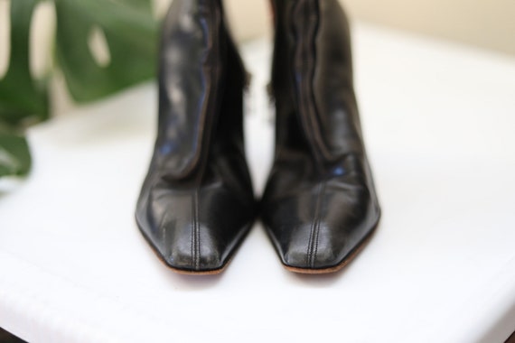 Heeled Designer Italian Leather Boots - image 5