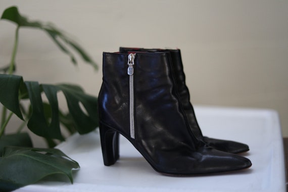 Heeled Designer Italian Leather Boots - image 6