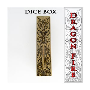 Boîte à dés - Dragon Fire - RPG, Donjons et Dragons, D&D, DnD, Pathfinder, Coffre-fort de dés, Accessoires de jeu