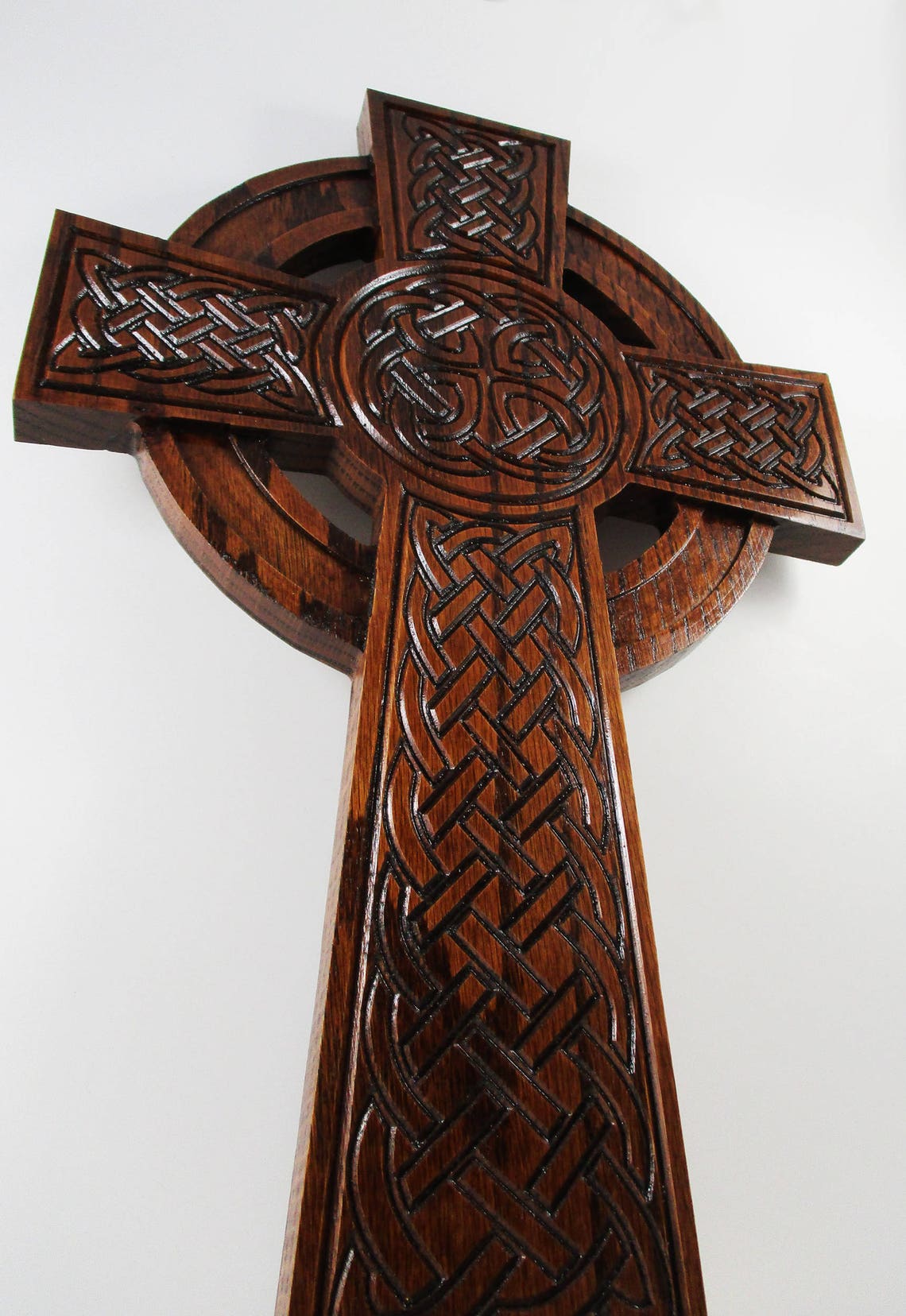 Large Celtic Cross Wall Hanging Sculptural quality Wooden Etsy