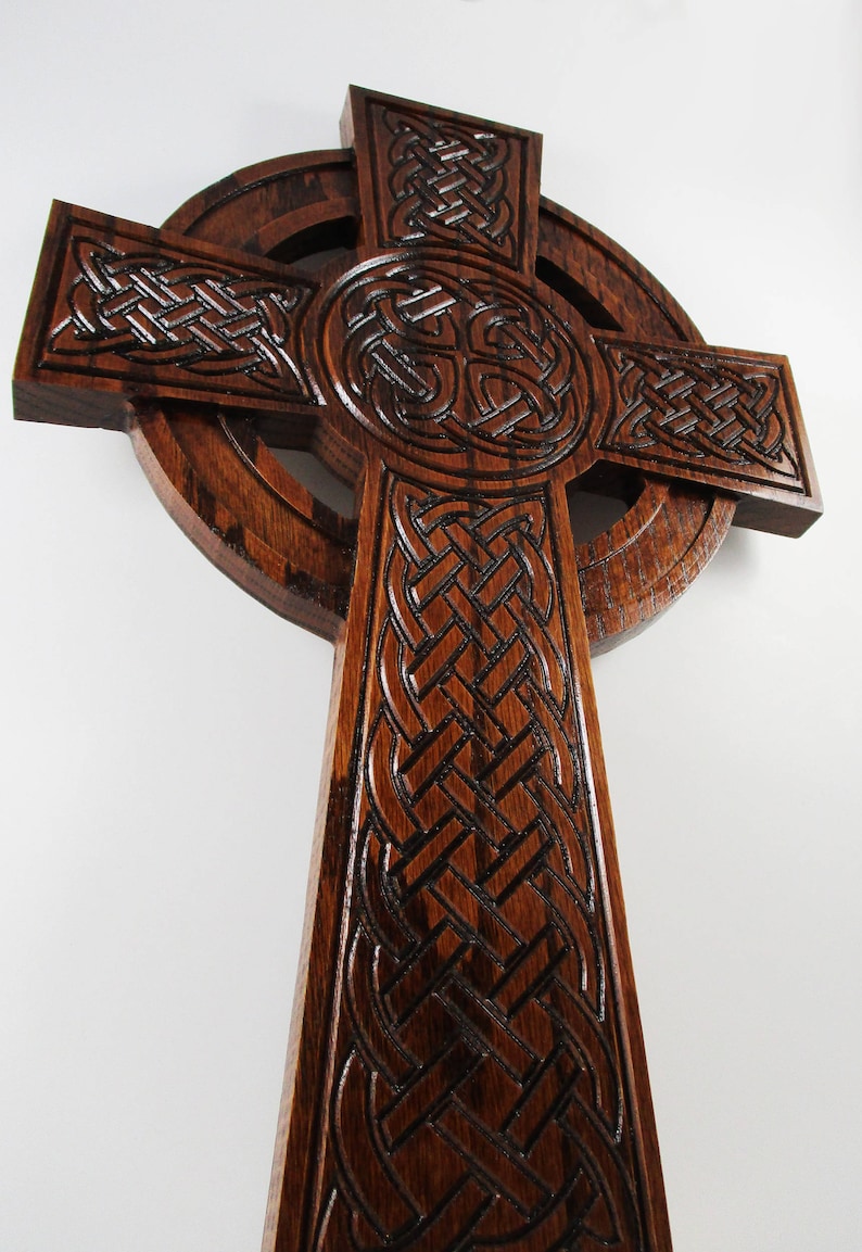 Large Celtic Cross Wall Hanging Sculptural quality Wooden Etsy