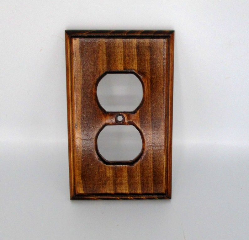 Plain Single Outlet Cover Plate Stained in multiple colors Etsy
