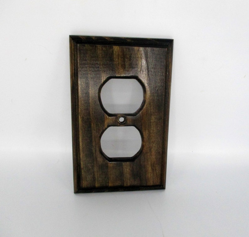 Plain Single Outlet Cover Plate Stained in multiple colors Etsy