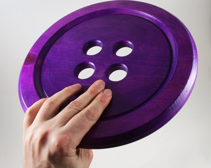 Huge Wooden Button Wall Hanging Etsy