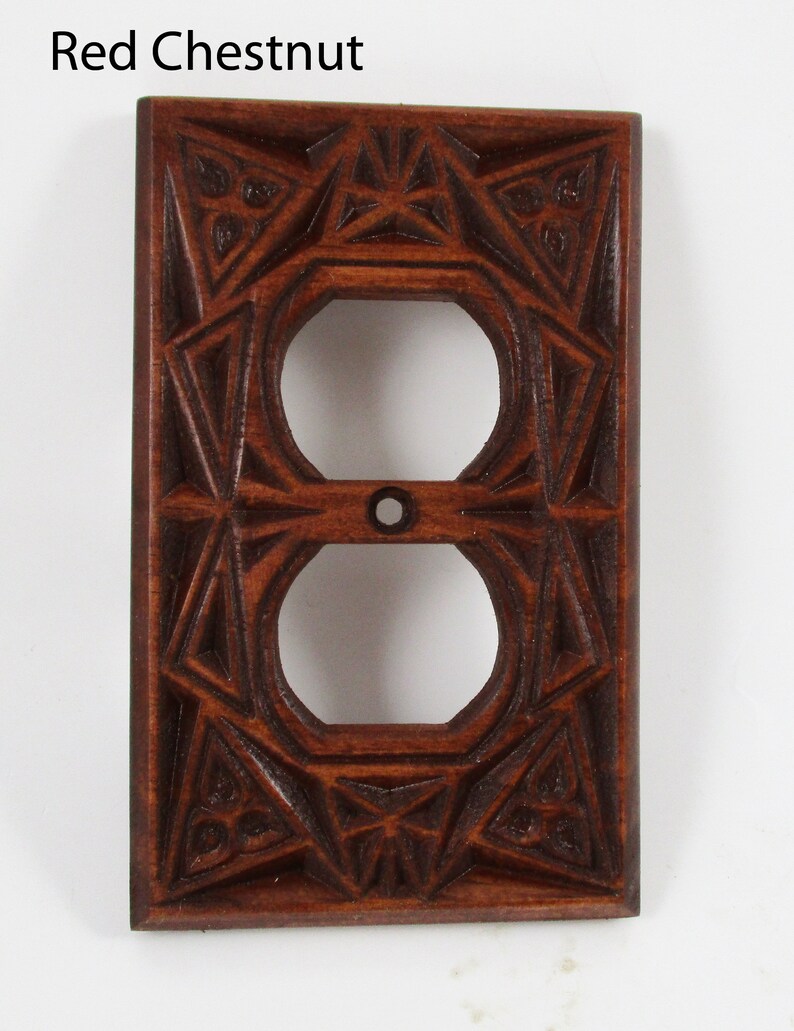 Geometric Petals Outlet Cover Plate comes in Multiple Colors Etsy