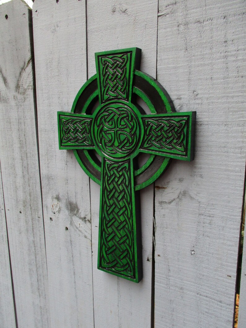 Large Celtic Cross Wall Hanging Sculptural quality Wooden Etsy