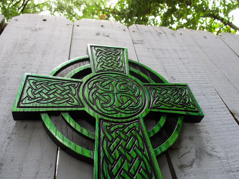 Large Celtic Cross Wall Hanging Sculptural quality Wooden Etsy