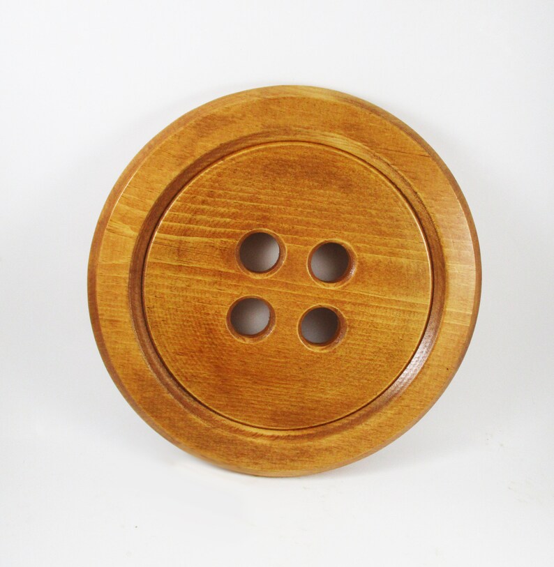 Huge Wooden Button Wall Hanging Etsy