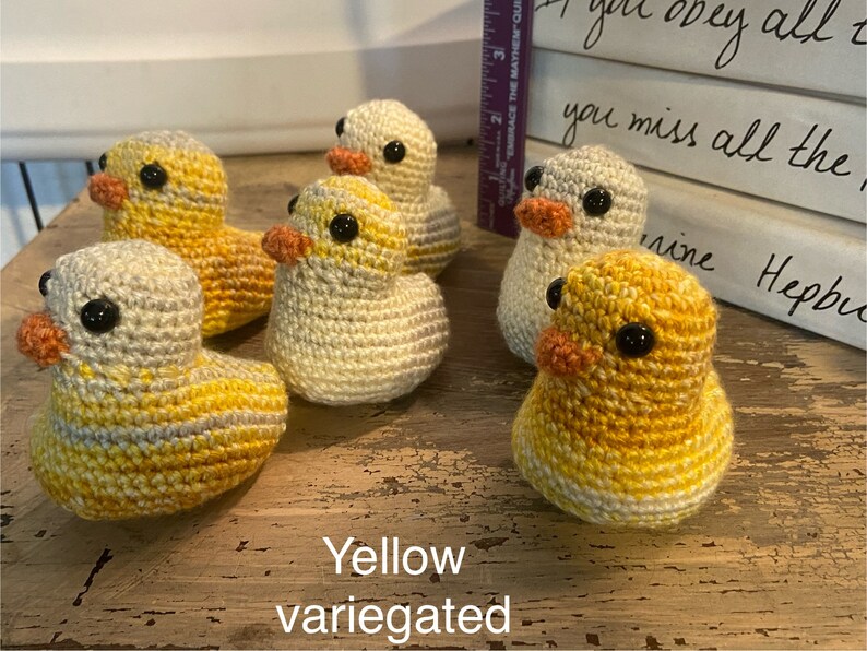 Hand Crocheted Ducks set of 6 image 2