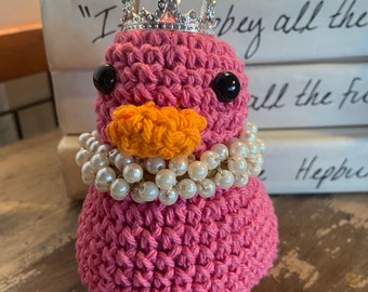 Hand Crocheted Queen Duck
