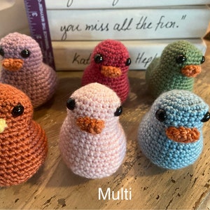 Hand Crocheted Ducks set of 6 image 5