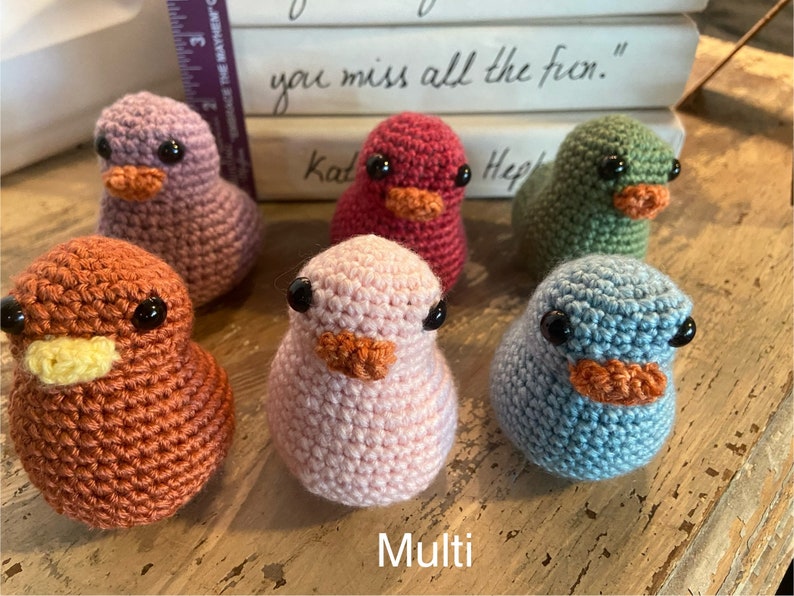 Hand Crocheted Ducks set of 6 image 5