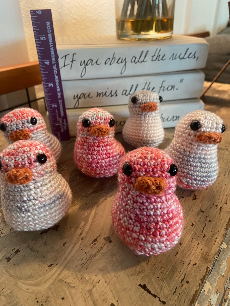 Hand Crocheted Ducks set of 6 image 3