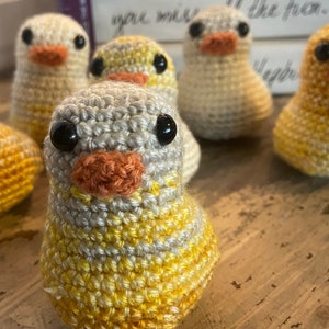 Hand Crocheted Ducks set of 6 image 1