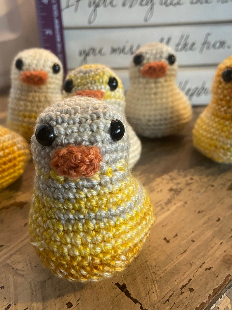 Hand Crocheted Ducks set of 6 image 1