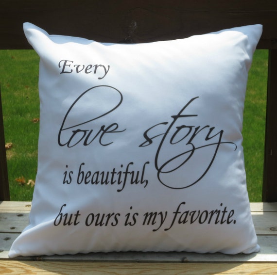 Every Love Story Is Beautiful 18x18 Decorative Pillow Cover Etsy