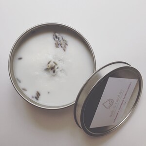 Geranium Lavender Petals Healing Candle image 1