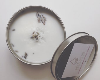 Geranium + Lavender Petals Healing Candle