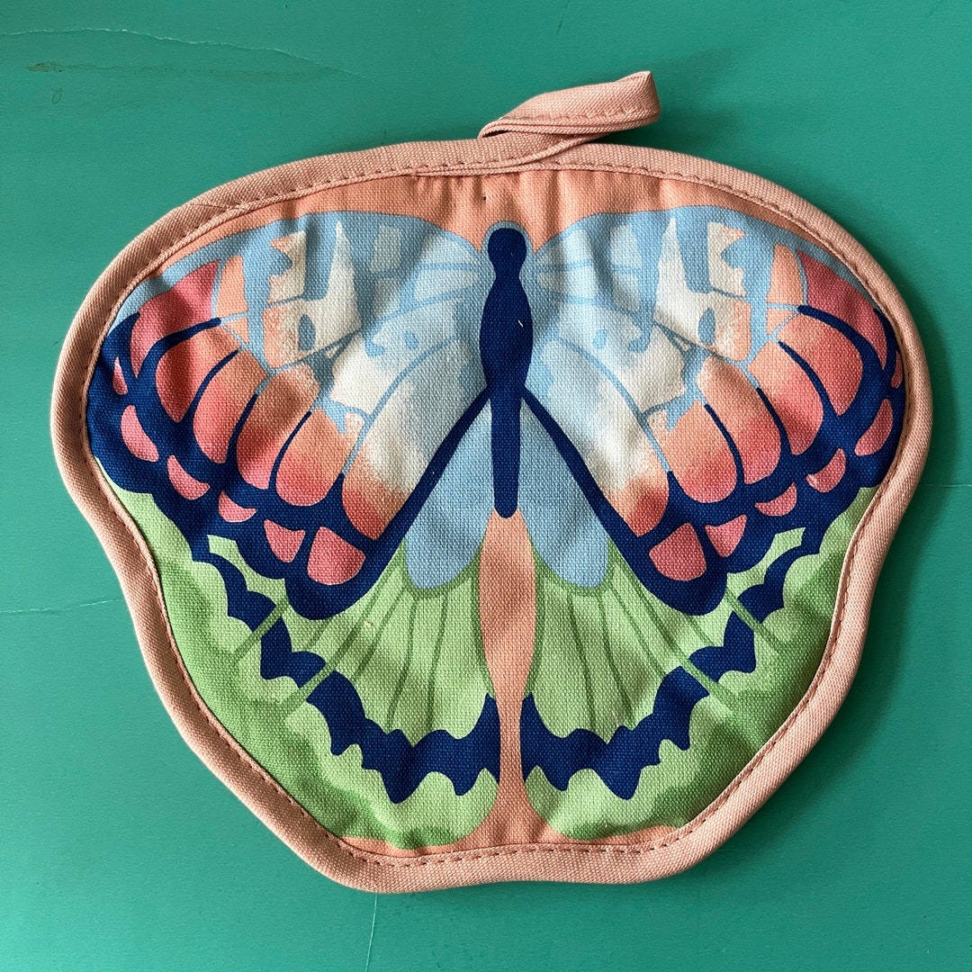 Pair FLUTTERY BUTTERFLY HOTPADS Hot Pads for Kitchen Etsy