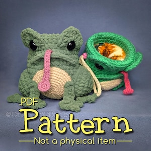 Frog Chalk Bag Crochet Amigurumi Pattern