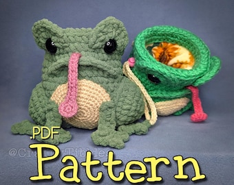 Frog Chalk Bag Crochet Amigurumi Pattern