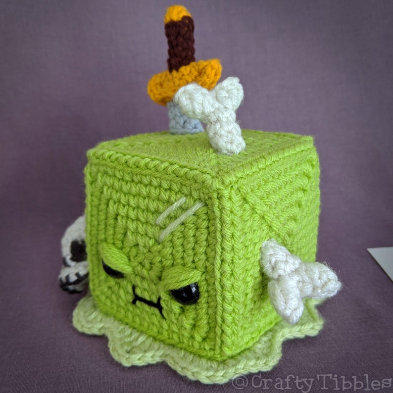 Gelatinous Cube Crochet Amigurumi Pattern image 3