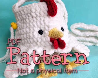 Chicken Chalk Bag Crochet Amigurumi Pattern