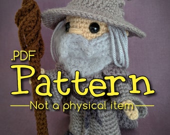 Grey Wizard Crochet Amigurumi Pattern