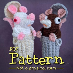 Motif Amigurumi au crochet Trash Rat