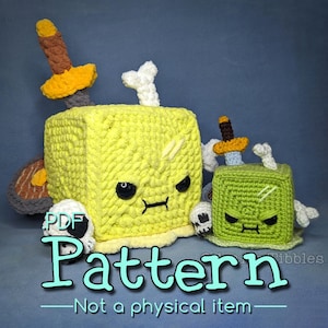 Gelatinous Cube Crochet Amigurumi Pattern *Updated 2024*