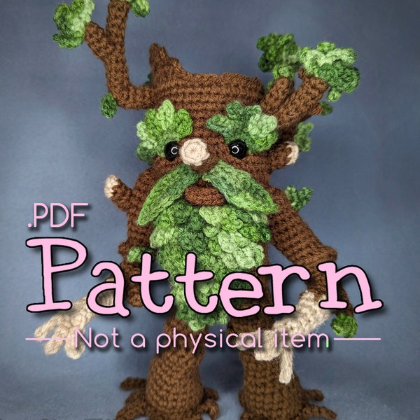 Tree Spirit Barkley Treeman Crochet Amigurumi Pattern