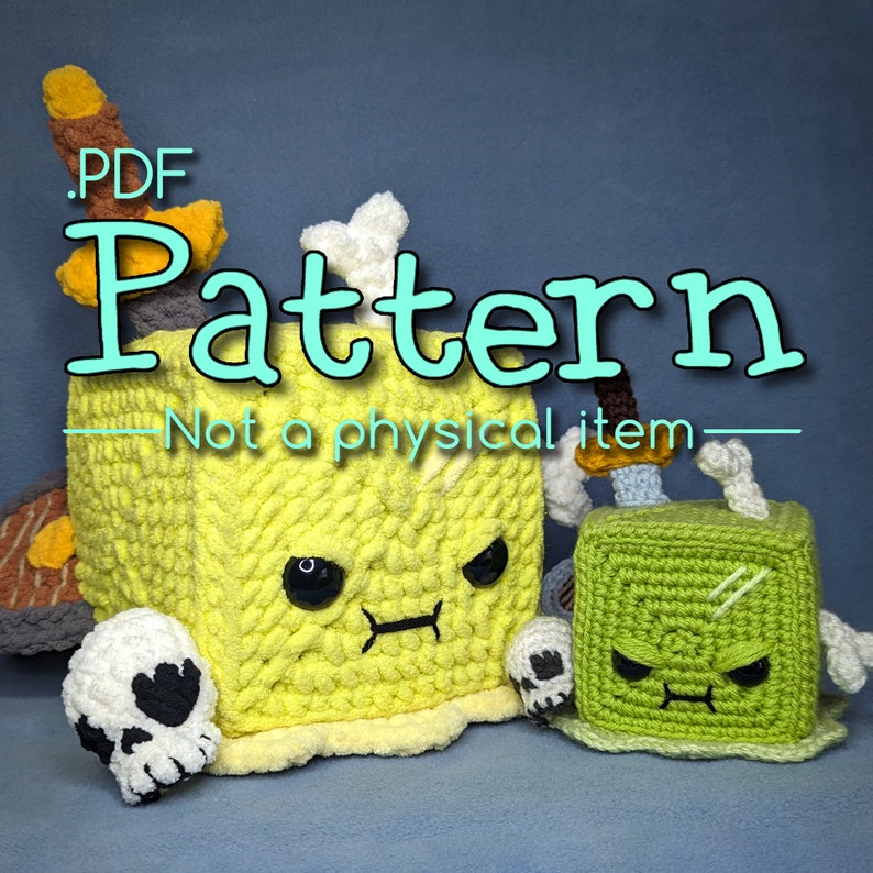 Gelatinous Cube Crochet Amigurumi Pattern image 1