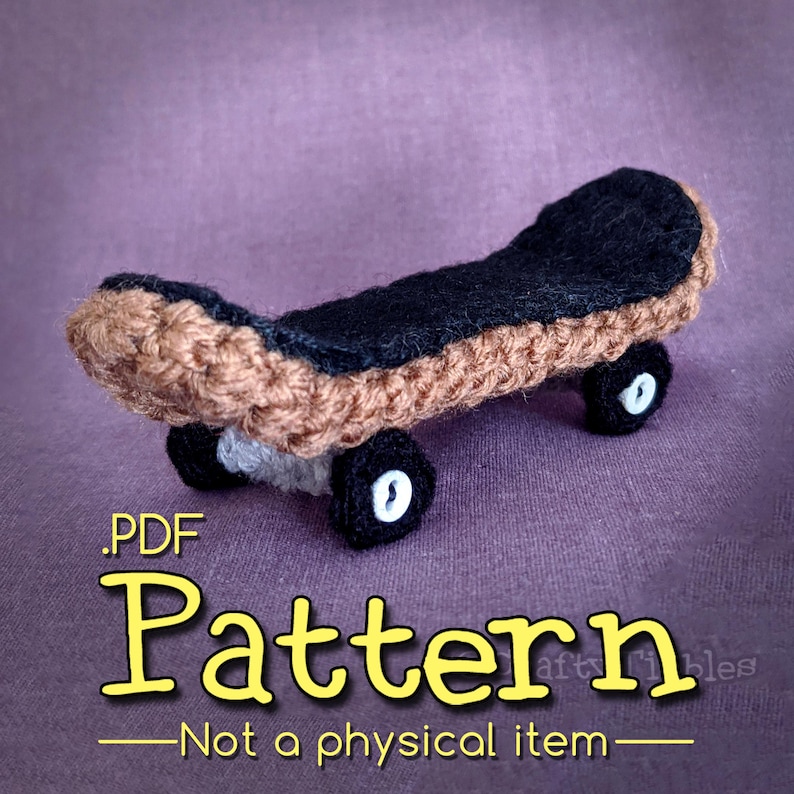 Skateboard Crochet Amigurumi Pattern image 1