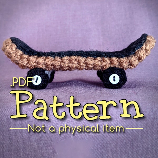 Patrón Monopatín Crochet Amigurumi