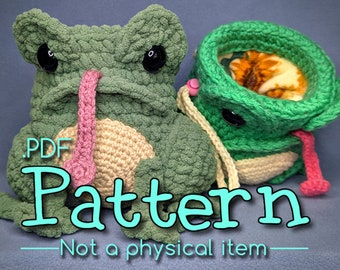 Frog Chalk Bag Crochet Amigurumi Pattern