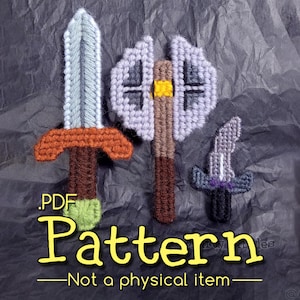 Weapons Pack I Plastic Canvas Pattern