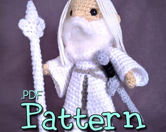 White Wizard Crochet Amigurumi Pattern