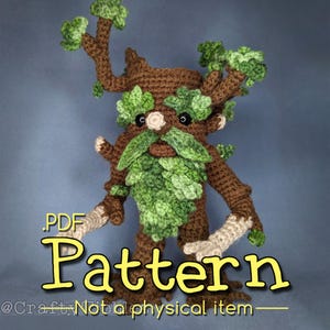 Tree Spirit Barkley Treeman Crochet Amigurumi Pattern