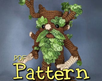 Tree Spirit Barkley Treeman Crochet Amigurumi Pattern