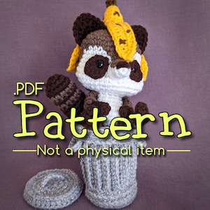 Rubbish Raccoon Crochet Amigurumi Pattern