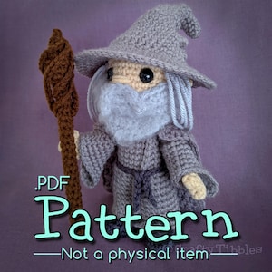 Grey Wizard Crochet Amigurumi Pattern