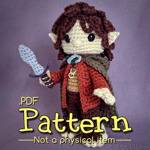 Curly Haired Barefoot Boy Crochet Amigurumi Pattern
