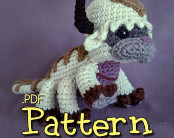 Patrón de amigurumi de bisonte volador a crochet
