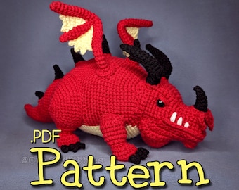 Chonky Dragon Crochet Amigurumi Pattern