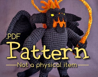 Flying Lava Demon Crochet Amigurumi Pattern