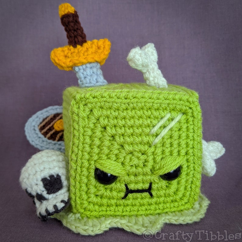 Gelatinous Cube Crochet Amigurumi Pattern image 2