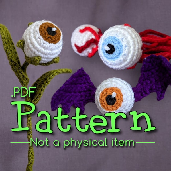 Spooky Eyeball Pack Crochet Amigurumi Pattern